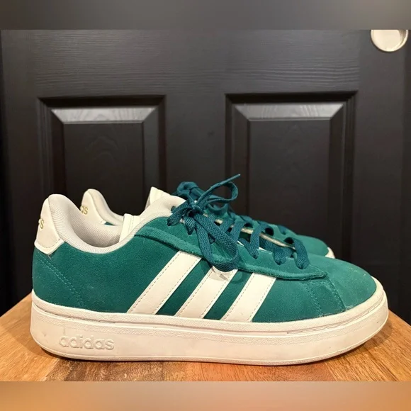 Adidas Grand Court Alpha 00s sneakers - 9 green suede with white stripes - Picture 8 of 11